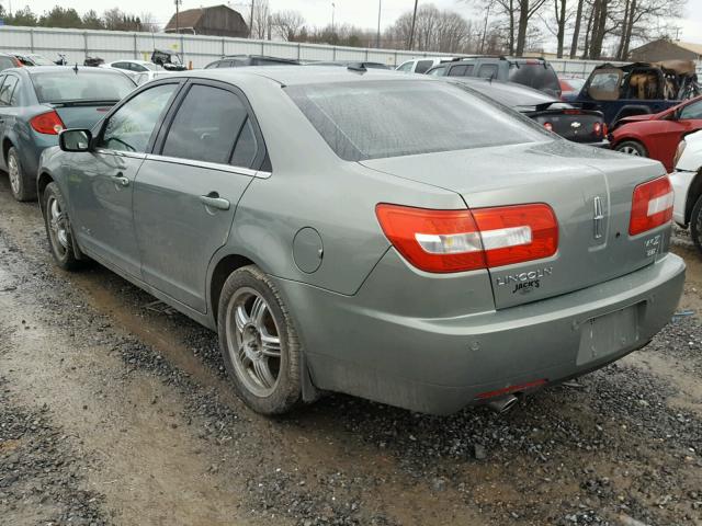 3LNHM28T18R642039 - 2008 LINCOLN MKZ GREEN photo 3