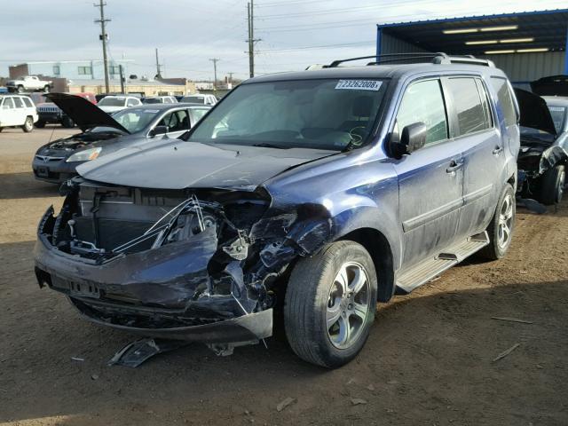 5FNYF4H5XFB023868 - 2015 HONDA PILOT EXL BLUE photo 2