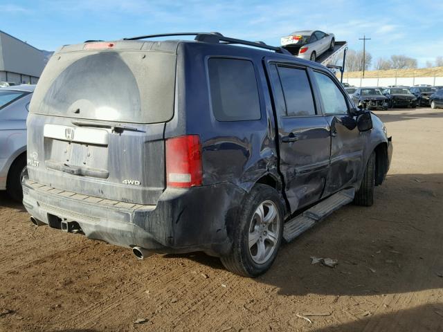 5FNYF4H5XFB023868 - 2015 HONDA PILOT EXL BLUE photo 4