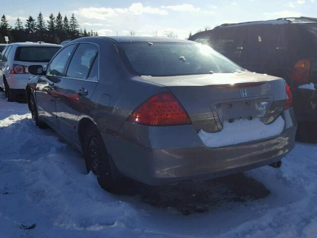 1HGCM56747A813320 - 2007 HONDA ACCORD EX GRAY photo 3