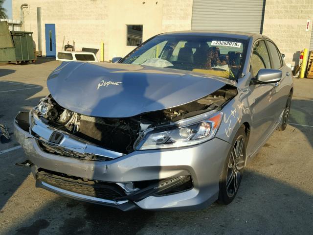 1HGCR2F54HA136141 - 2017 HONDA ACCORD SPO SILVER photo 2