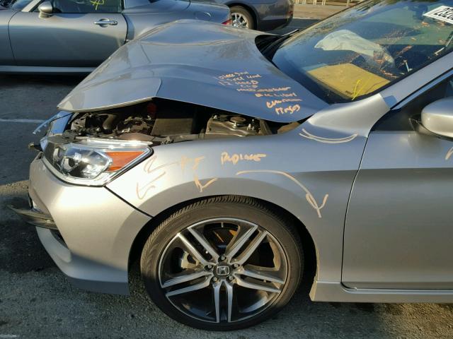 1HGCR2F54HA136141 - 2017 HONDA ACCORD SPO SILVER photo 9