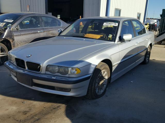 WBAGG83411DN89123 - 2001 BMW 740 I AUTO SILVER photo 2