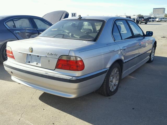 WBAGG83411DN89123 - 2001 BMW 740 I AUTO SILVER photo 4