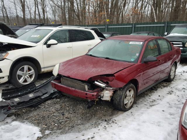 1G1ZS58F47F281260 - 2007 CHEVROLET MALIBU LS RED photo 2