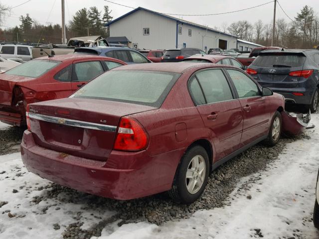 1G1ZS58F47F281260 - 2007 CHEVROLET MALIBU LS RED photo 4