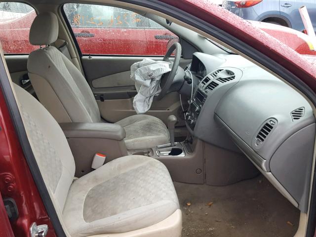 1G1ZS58F47F281260 - 2007 CHEVROLET MALIBU LS RED photo 5