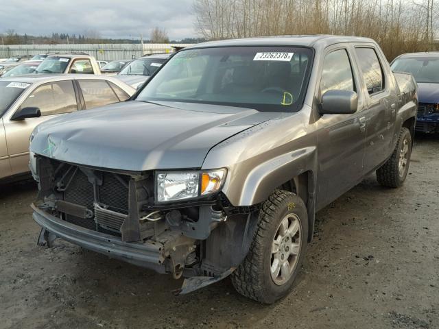 2HJYK16427H534776 - 2007 HONDA RIDGELINE GRAY photo 2