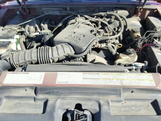 1FMZU70E62UC46087 - 2002 FORD EXPLORER S RED photo 7