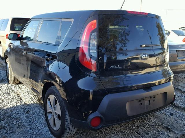 KNDJN2A26E7052720 - 2014 KIA SOUL BLACK photo 3