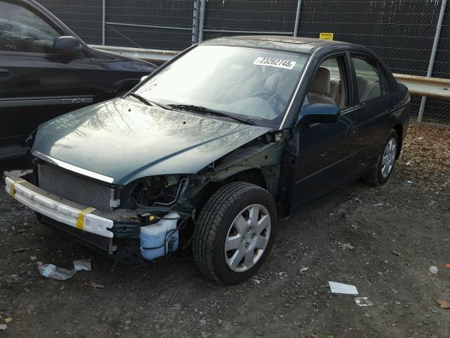 1HGES26722L008250 - 2002 HONDA CIVIC EX GRAY photo 2