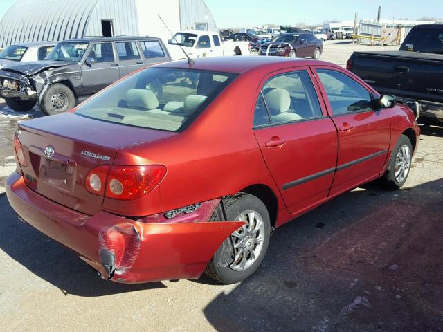 2T1BR32E47C849153 - 2007 TOYOTA COROLLA CE MAROON photo 4