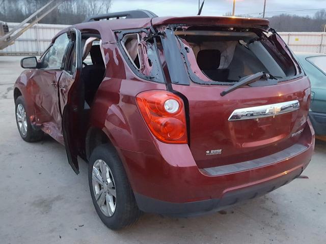 2CNALDEW0A6217603 - 2010 CHEVROLET EQUINOX LT BURGUNDY photo 3