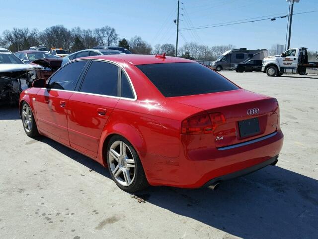 WAUAF78E96A054392 - 2006 AUDI A4 2 RED photo 3