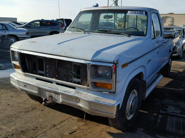 1FTHF25L2EPA11094 - 1984 FORD F250 BLUE photo 2