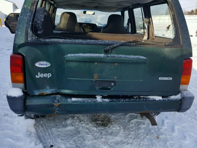 1J4FF48S11L620646 - 2001 JEEP CHEROKEE S GREEN photo 9