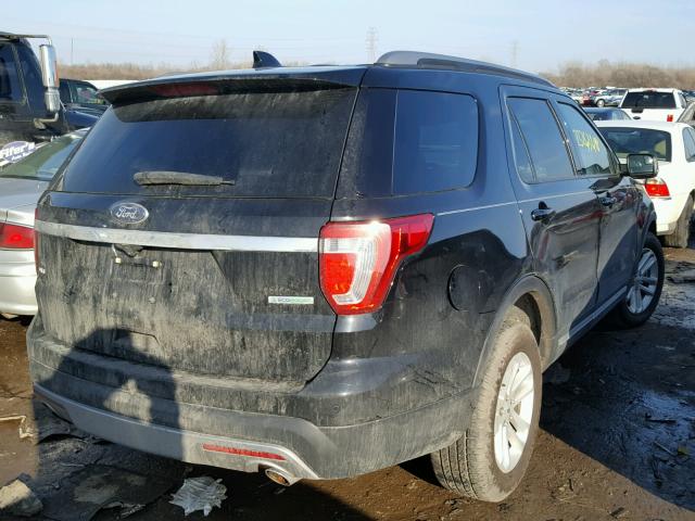 1FM5K7DH3HGC08946 - 2017 FORD EXPLORER X BLACK photo 4