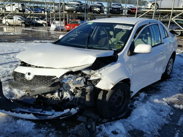 2T1BU4EE5AC492749 - 2010 TOYOTA COROLLA BA WHITE photo 2