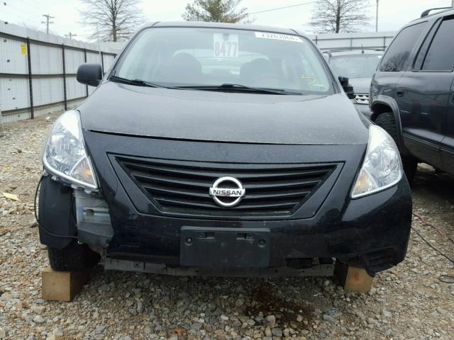 3N1CN7AP6CL821830 - 2012 NISSAN VERSA S BLACK photo 9