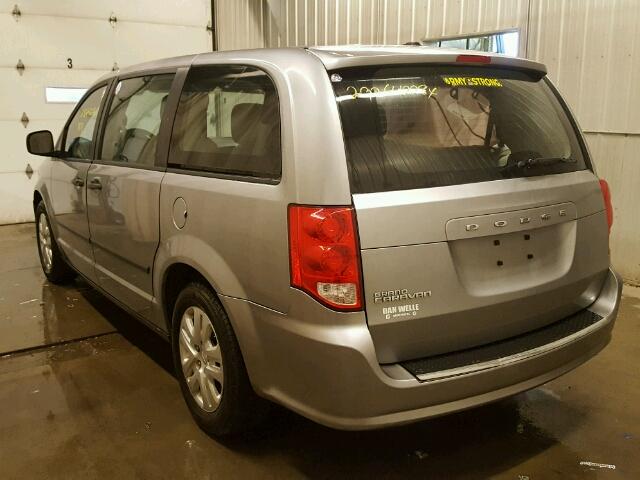 2C4RDGBG4ER373909 - 2014 DODGE GRAND CARA GRAY photo 3