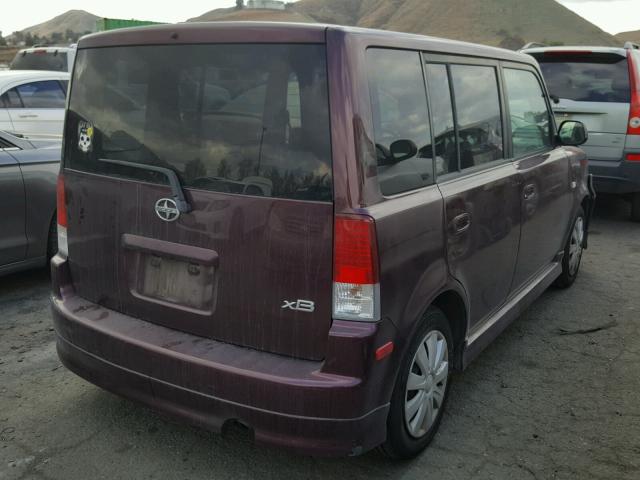 JTLKT324240139915 - 2004 TOYOTA SCION XB PURPLE photo 4