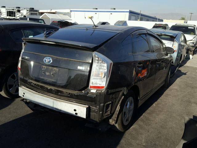 JTDKN3DU3B0283716 - 2011 TOYOTA PRIUS BLACK photo 4