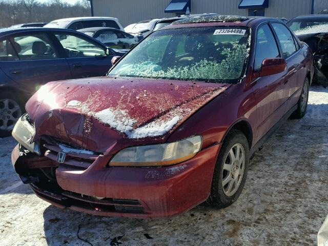 1HGCG56772A069339 - 2002 HONDA ACCORD SE BURGUNDY photo 2