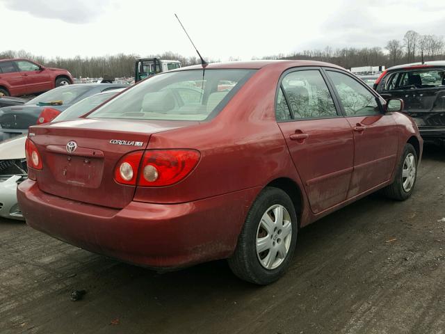 2T1BR32E85C459430 - 2005 TOYOTA COROLLA CE BURGUNDY photo 4