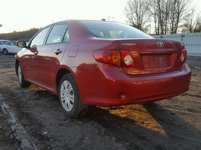 1NXBU40E99Z004226 - 2009 TOYOTA COROLLA BA RED photo 3