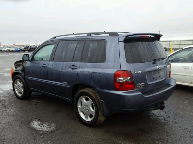 JTEEP21A770216020 - 2007 TOYOTA HIGHLANDER BLUE photo 3