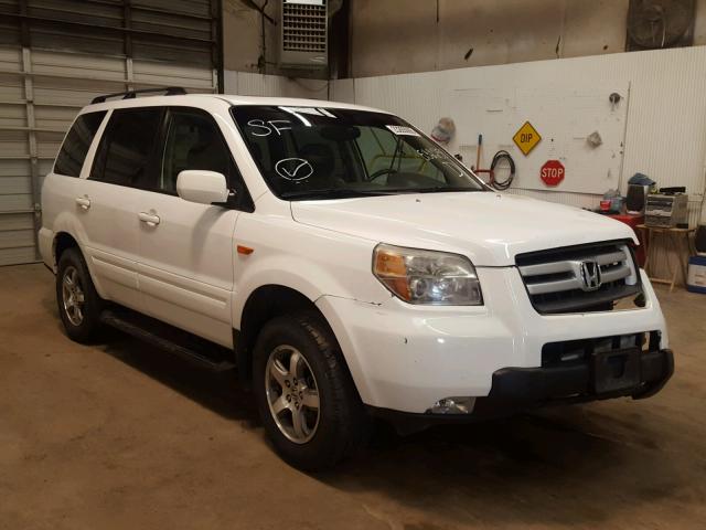 2HKYF18706H532255 - 2006 HONDA PILOT EX WHITE photo 1