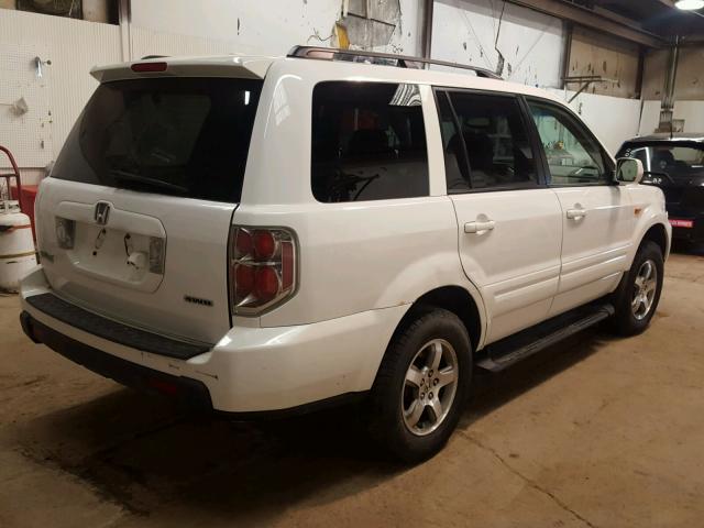 2HKYF18706H532255 - 2006 HONDA PILOT EX WHITE photo 4