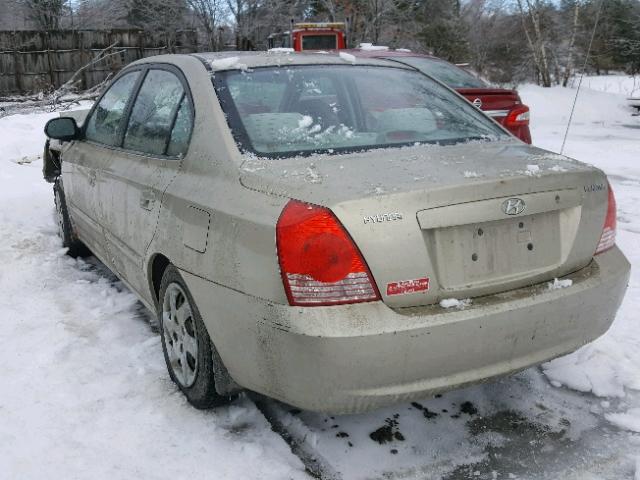 KMHDN46D95U960112 - 2005 HYUNDAI ELANTRA GL GOLD photo 3