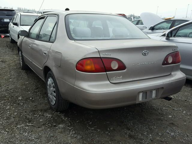 1NXBR12E02Z653979 - 2002 TOYOTA COROLLA CE GOLD photo 3