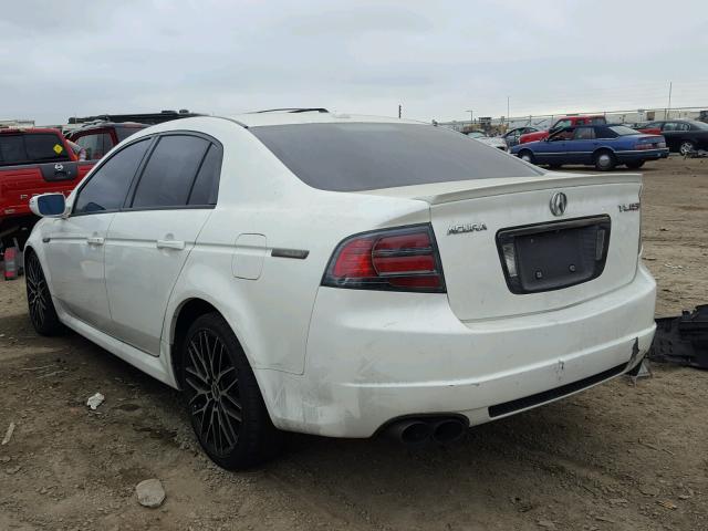 19UUA75517A002468 - 2007 ACURA TL TYPE S WHITE photo 3