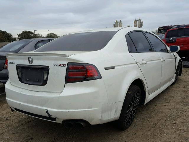 19UUA75517A002468 - 2007 ACURA TL TYPE S WHITE photo 4