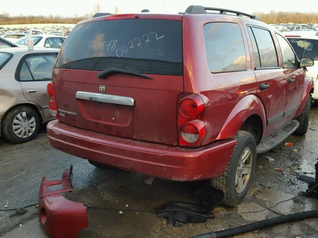 1D4HB48N06F171618 - 2006 DODGE DURANGO SL BURGUNDY photo 4