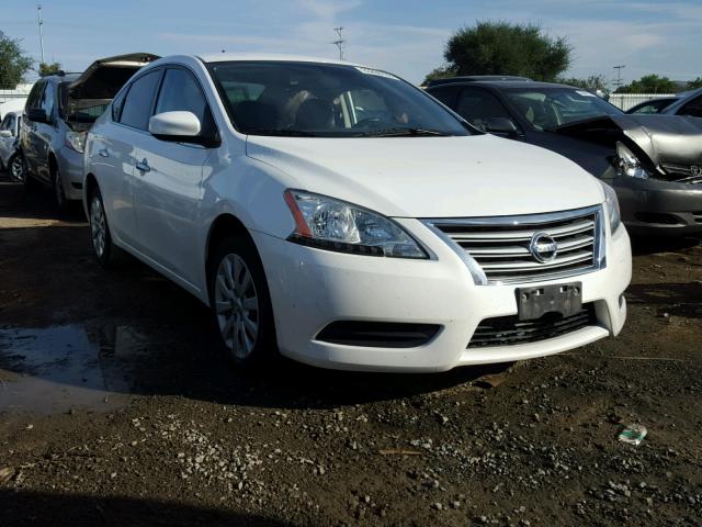 3N1AB7AP0DL670551 - 2013 NISSAN SENTRA S WHITE photo 1