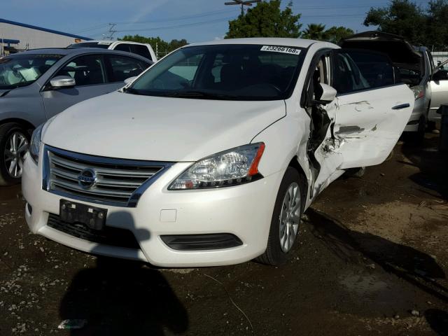 3N1AB7AP0DL670551 - 2013 NISSAN SENTRA S WHITE photo 2