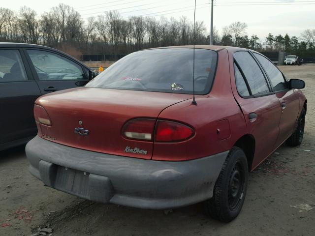 1G1JC5242X7235227 - 1999 CHEVROLET CAVALIER RED photo 4