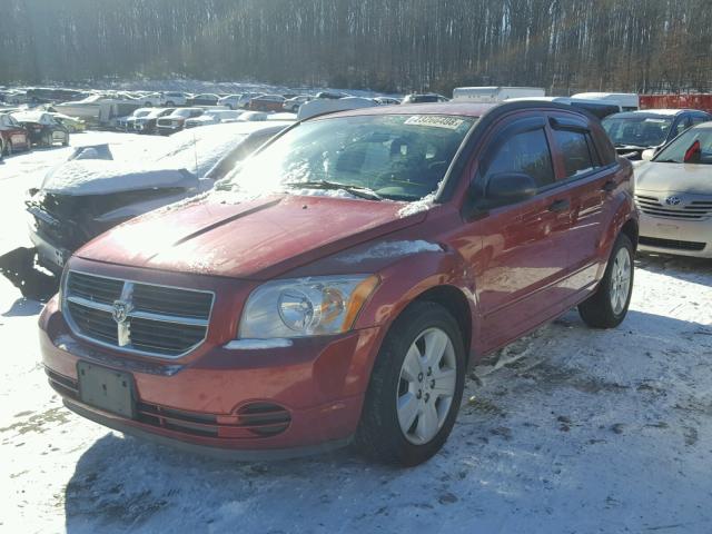 1B3HB48B87D329236 - 2007 DODGE CALIBER SX RED photo 2