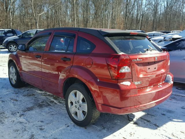 1B3HB48B87D329236 - 2007 DODGE CALIBER SX RED photo 3