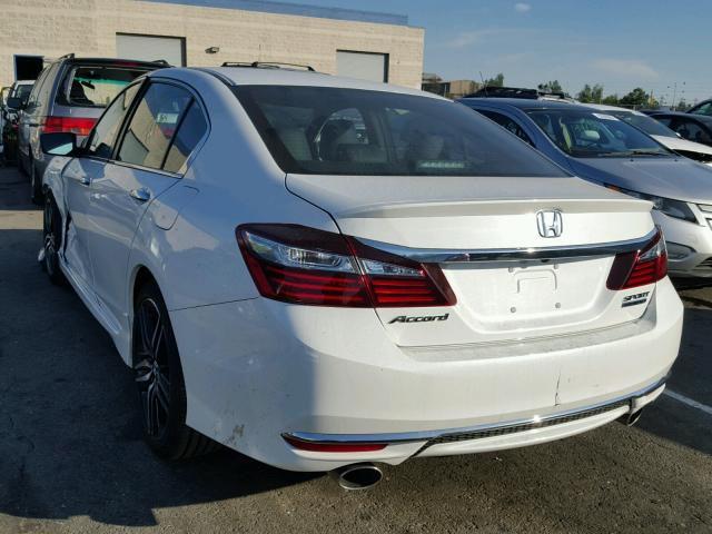 1HGCR2F16HA164780 - 2017 HONDA ACCORD SPO WHITE photo 3