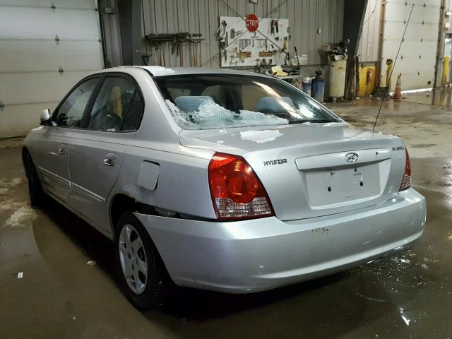 KMHDN46D14U741112 - 2004 HYUNDAI ELANTRA GL SILVER photo 3