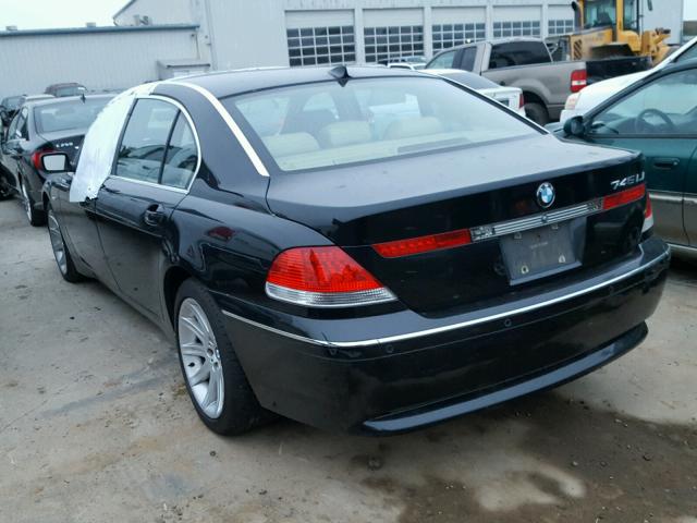 WBAGN63462DR07748 - 2002 BMW 745 LI BLACK photo 3