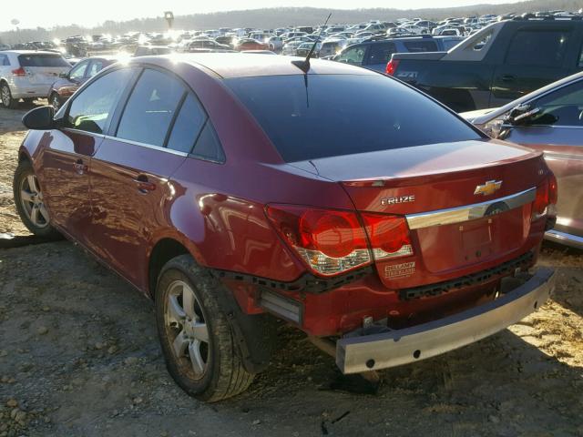 1G1PF5S96B7275607 - 2011 CHEVROLET CRUZE LT MAROON photo 3