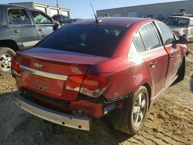 1G1PF5S96B7275607 - 2011 CHEVROLET CRUZE LT MAROON photo 4