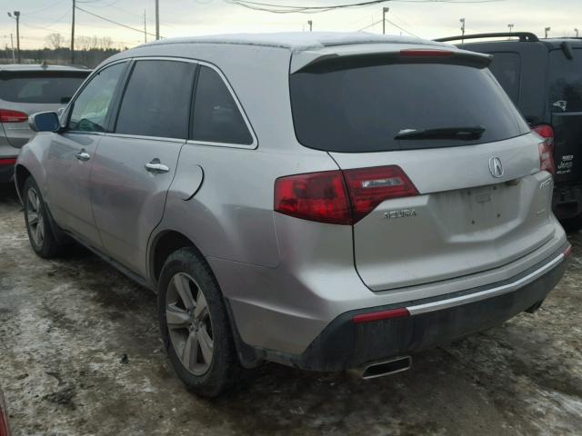 2HNYD2H3XCH548275 - 2012 ACURA MDX TECHNO SILVER photo 3