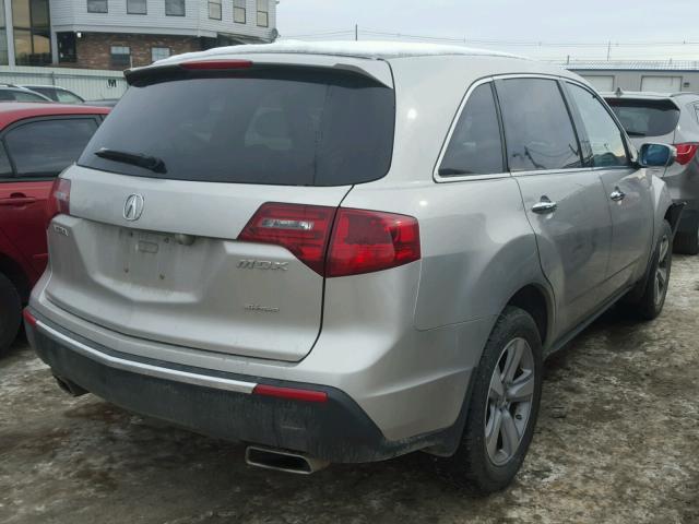 2HNYD2H3XCH548275 - 2012 ACURA MDX TECHNO SILVER photo 4