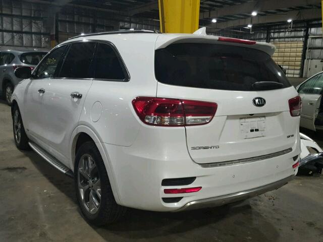 5XYPKDA58GG166846 - 2016 KIA SORENTO SX WHITE photo 3